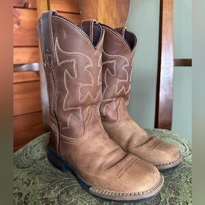 Roper leather cowboy boots
